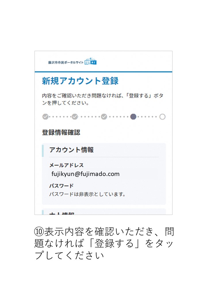 ふじさわIDの登録方法